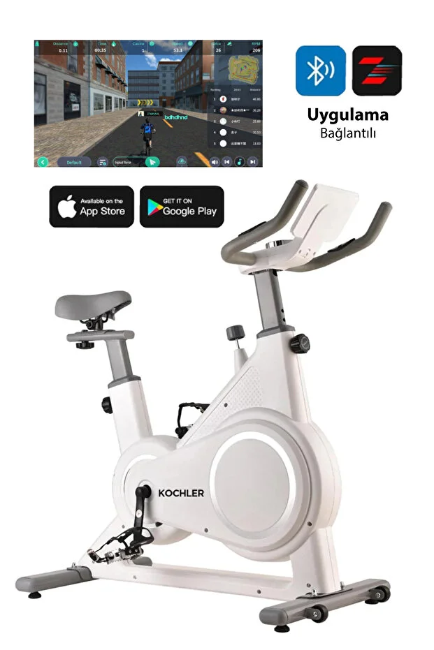 Dijital Manyetik Akıllı Egzersiz Bisikleti - Kondisyon Bisikleti - Nabız Ölçer Kondisyon Aleti